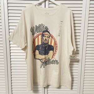 NWT Willie Nelson Wrangler Graphic T-Shirt Short Sleeve Country Music Festival